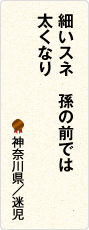 細いスネ　孫の前では　太くなり　神奈川県／迷児